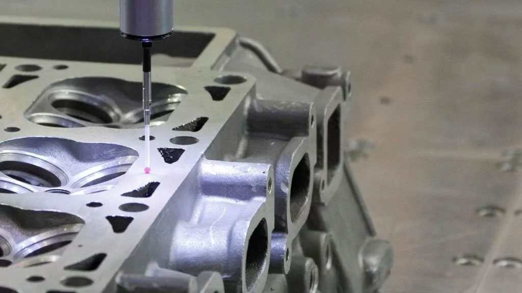 3D measurements of an automotive parts by a CMM