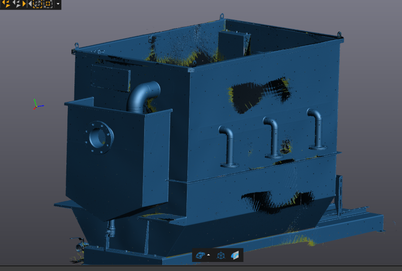 Screenshot of the 3D scan data in Creaform Metrology Suite 3D Acquisition Software